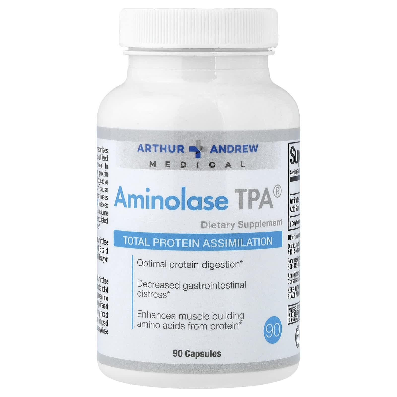 Arthur Andrew Medical, Aminolase TPA®, 90 Capsules (250 mg per capsule)