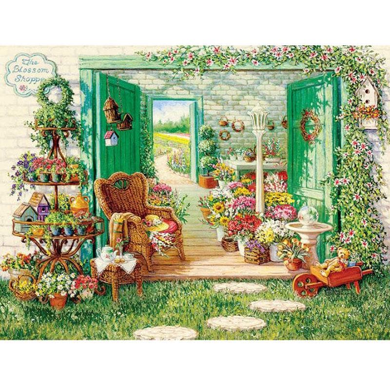 5D DIY Diamond Embroidery Garden House Diamond Painting Cross Stitch Full Square Rhinestone 20X30CM
