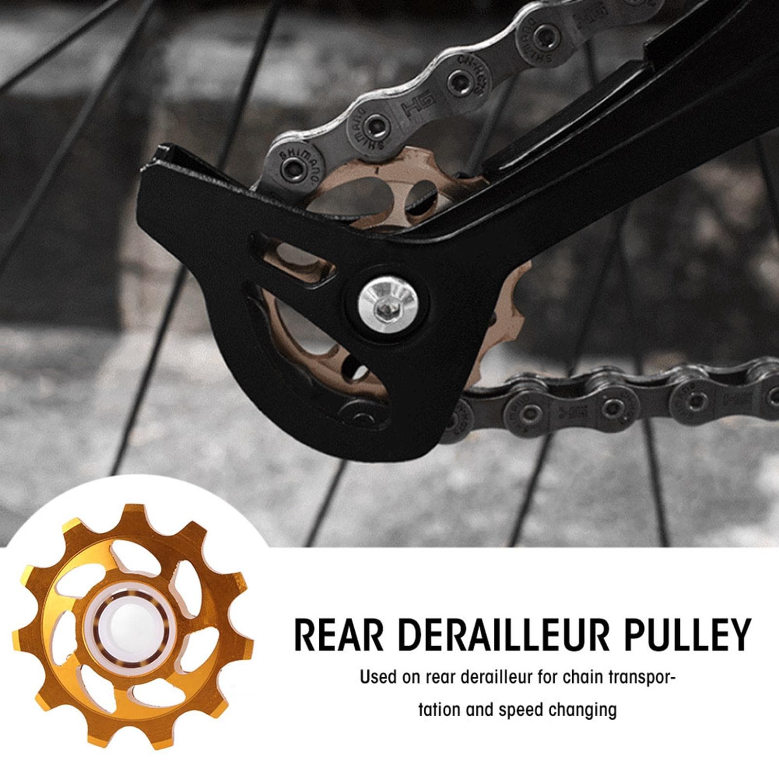11T Jockey Wheel Rear Derailleur Pulley for Mountain Bike Bicycle Replacement Parts(Blue)