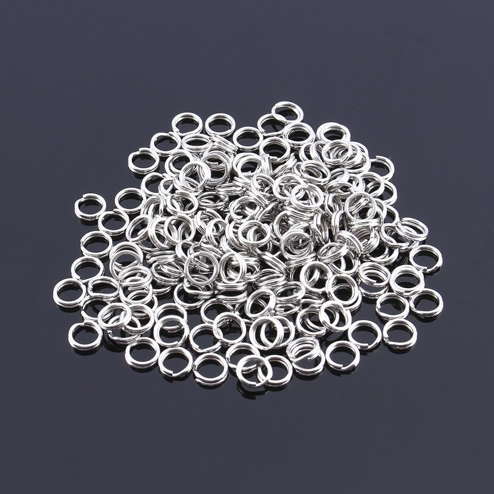 Hot 200 Pcs Fishing Solid Stainless Steel Snap Split Ring Lure Tackle Connector