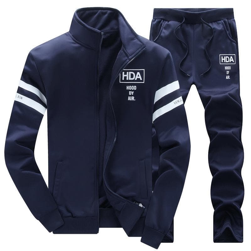 Men's Spring & Autumn Tracksuit for Middle-Aged & Elderly: Casual Two-Piece Running Sportswear for Dads. 4XL