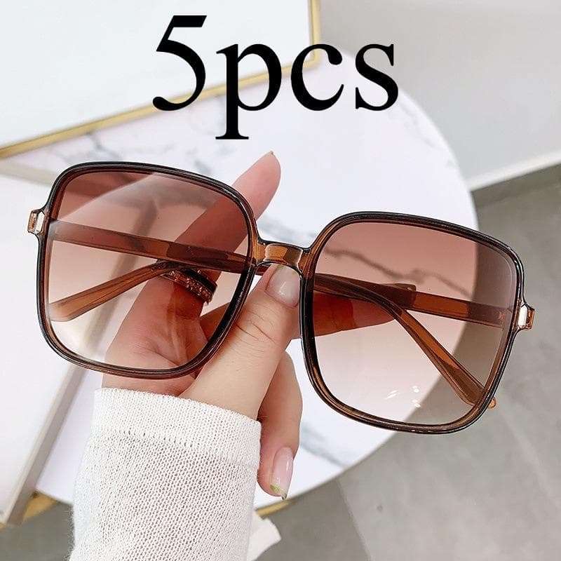 5pcs Korean Fashion Sunglasses UV Protection Unisex Eyewear Trendy Sun Glasses for Men Women