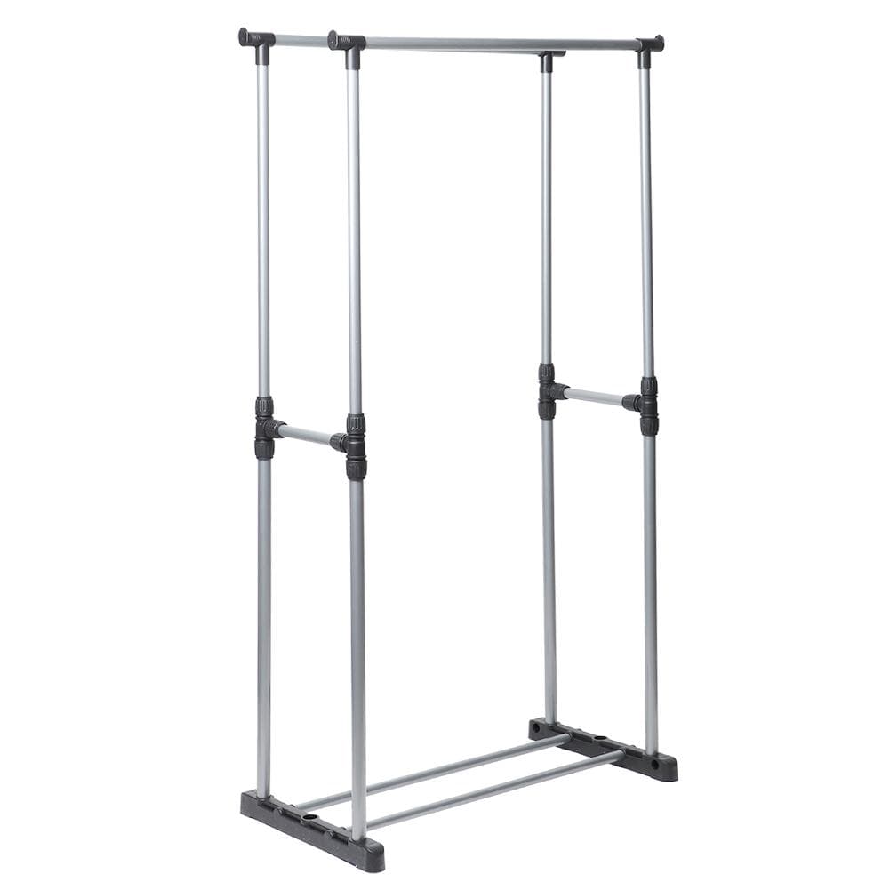 Double Rod Clothes Hanger Garment Drying Rack Balcony Clothes Hanging Stand for Home Use