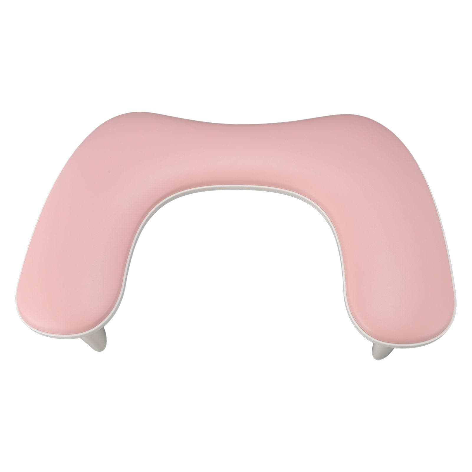 Arm Rest for Nails Tech U Shaped 15 Degree Tilt PU Leather Non Slip Pad Manicure Desk Arm Rest Pink