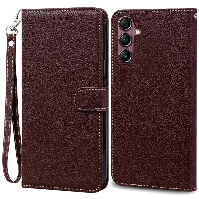 16 Colors Galaxy A14 Case For Samsung Galaxy A14 Case Leather Wallet Flip Case For Samsung A14 5G GalaxyA14 A 14 Phone Cases Cover For Samsung Galaxy A14 coffee