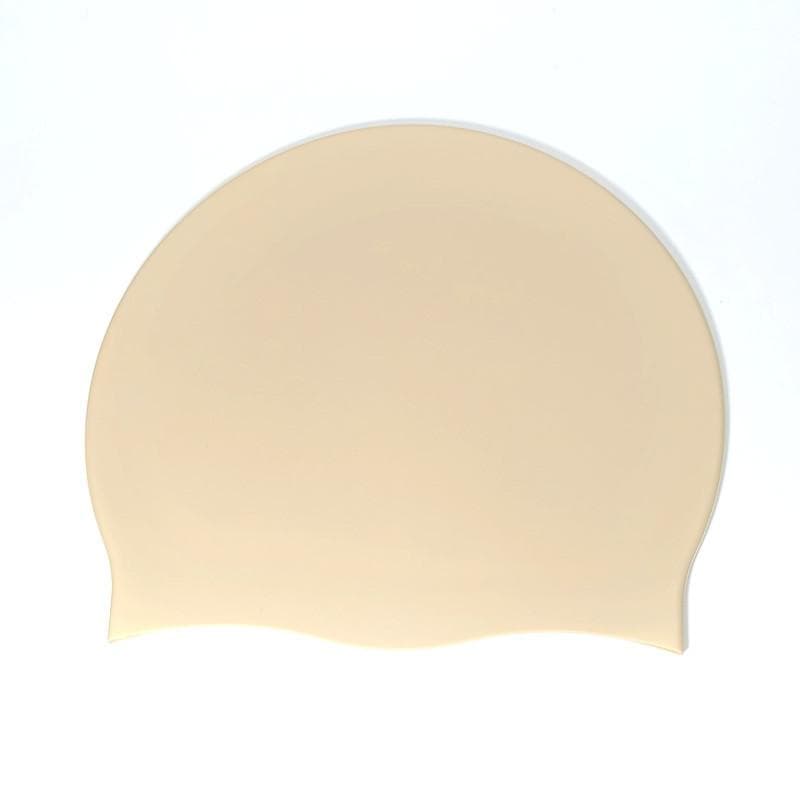 Swimming Cap For Women And Men, Cap For Very Long Thick Curly Hair&Dreadlocks Weaves Braids Afros Silicone Keep Your Hair Dry One Size beige