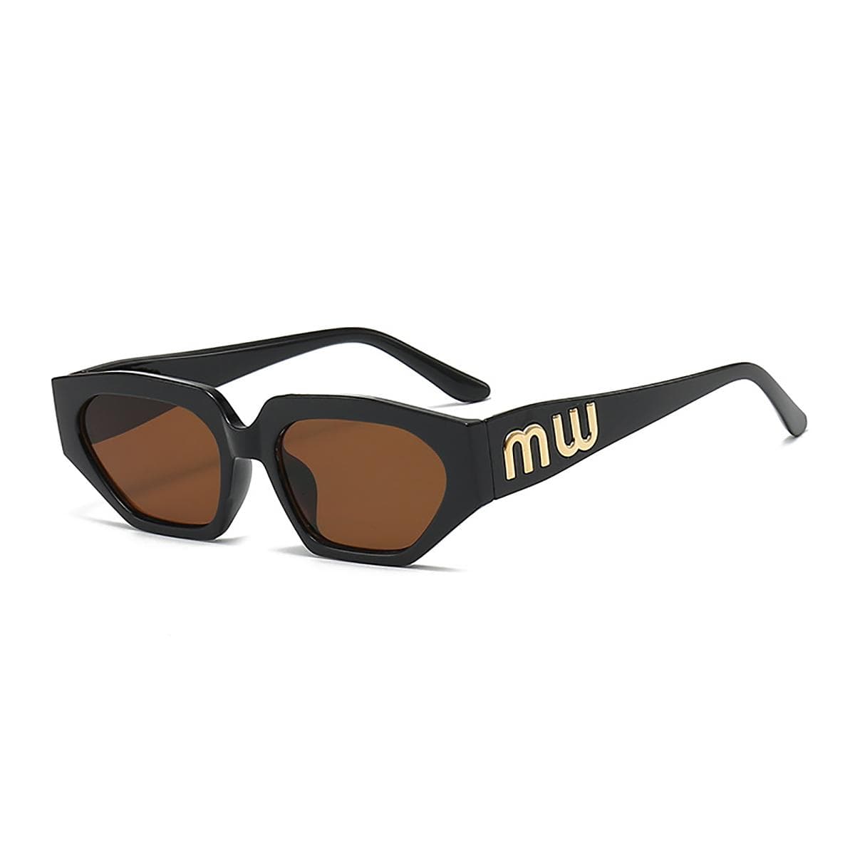 Vintage Cat Eye Sunglasses PC Frame Retro Unisex Glasses for Women Men Fashion Rectangle Sun Goggles MULTI
