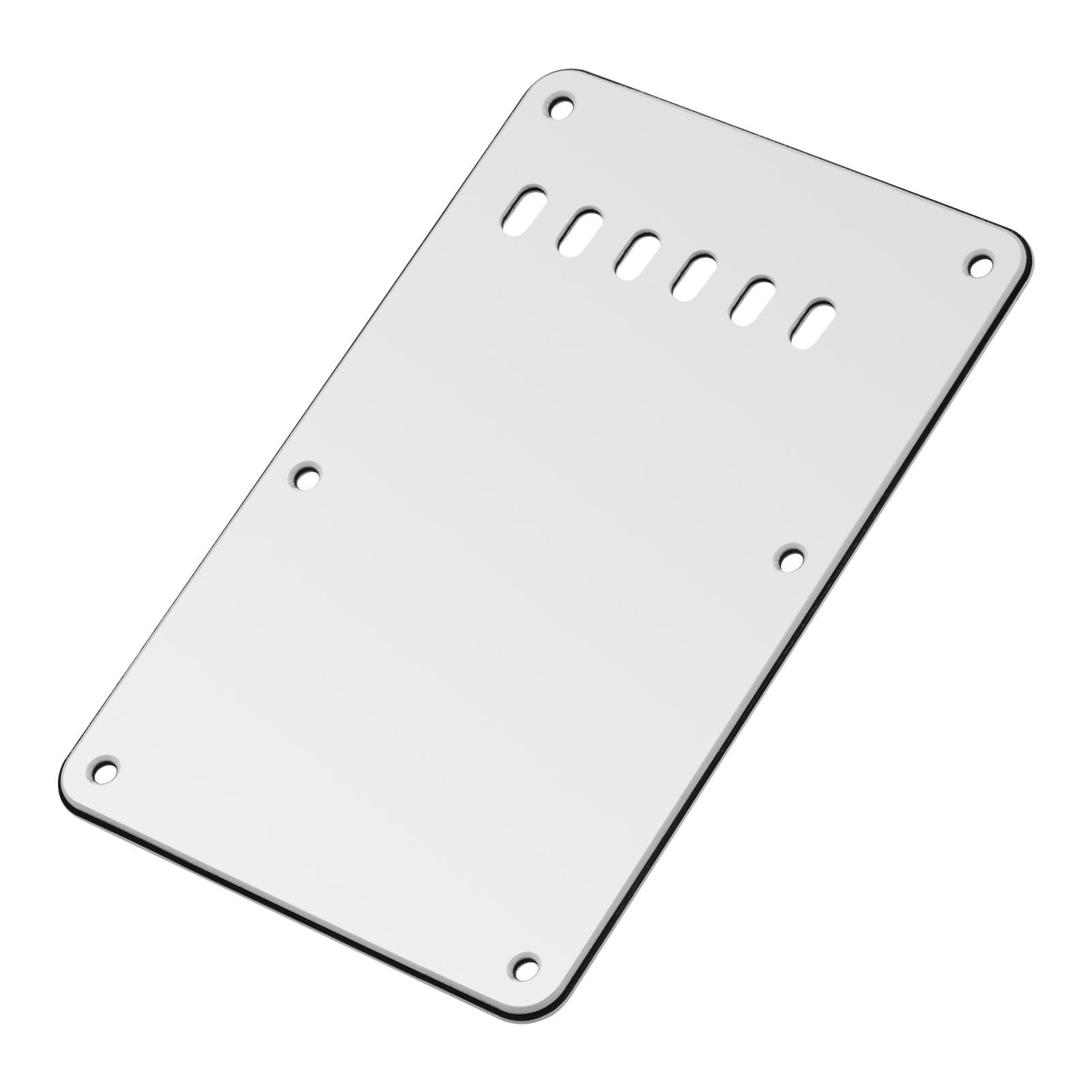 6 Holes 3-Ply Guitar Backplate Tremolo Back Cover Replacement for ST Electric Guitar white