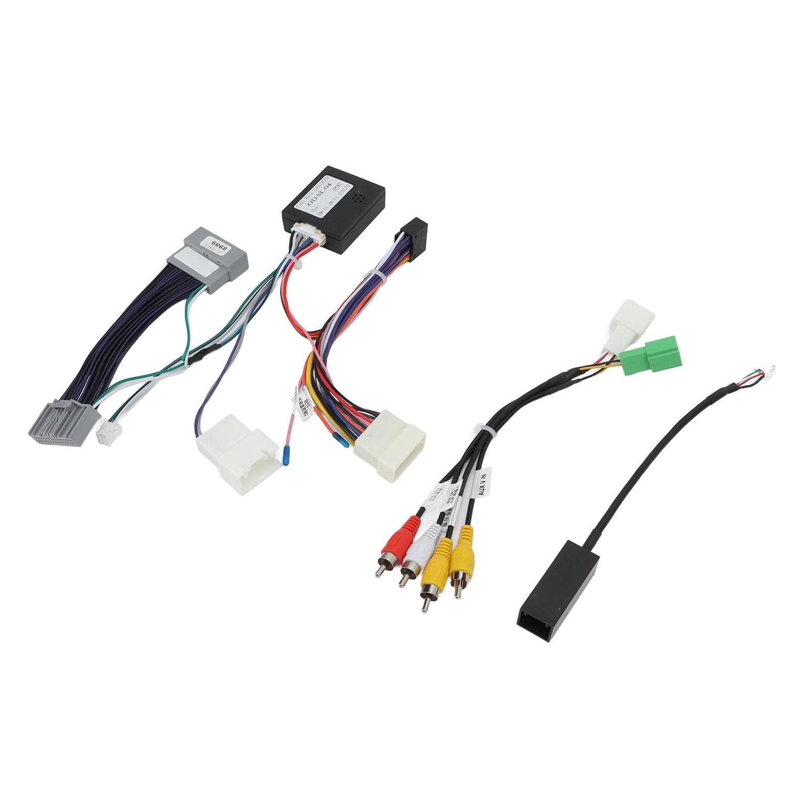 16 Pin Car Audio Power Cable Adapter with Canbus Box Replacement for Mitsubishi Pajero Outlander