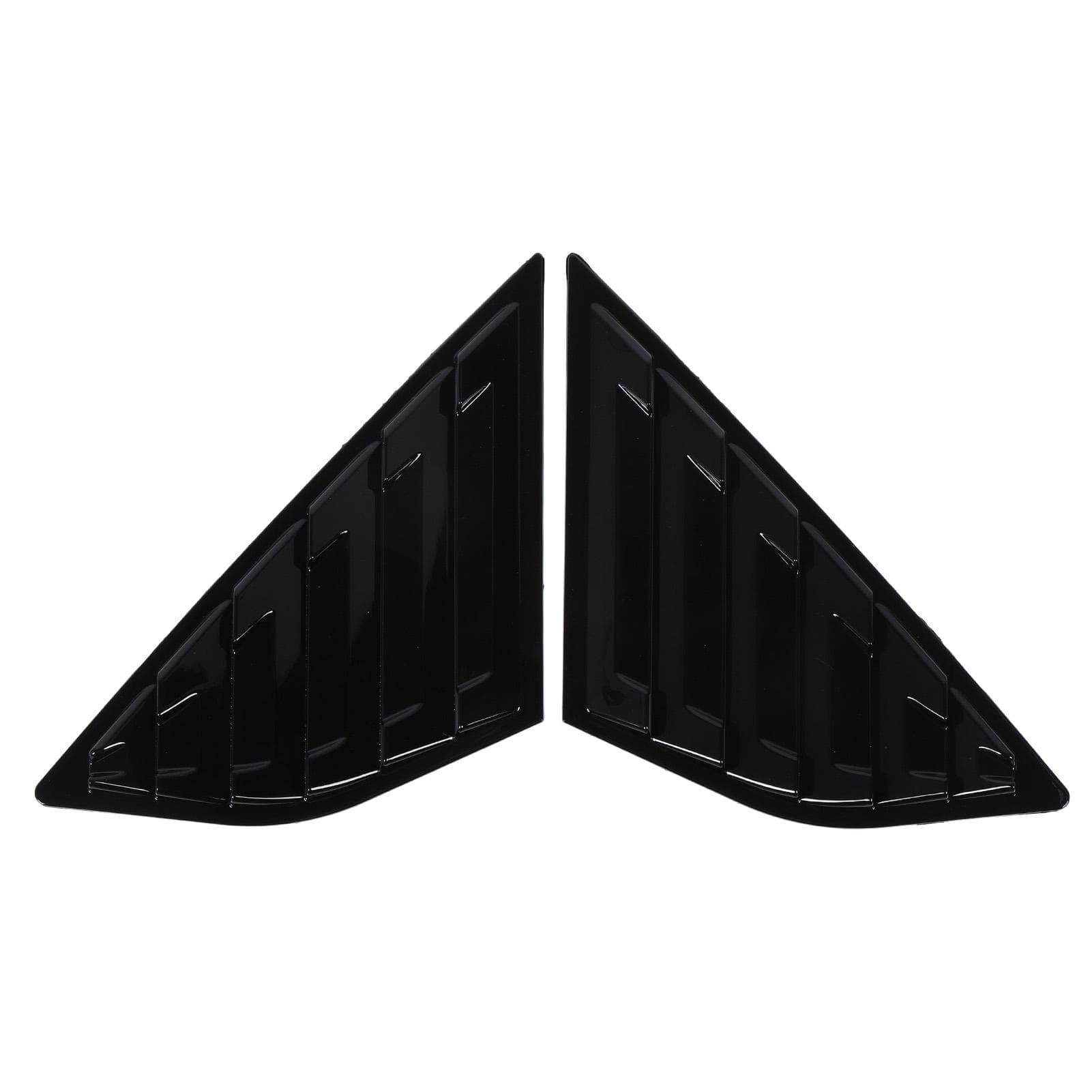 Rear Window Shutter Cover Glossy Black ABS Triangle Side Window Louvers Vent Cover for Focus C346