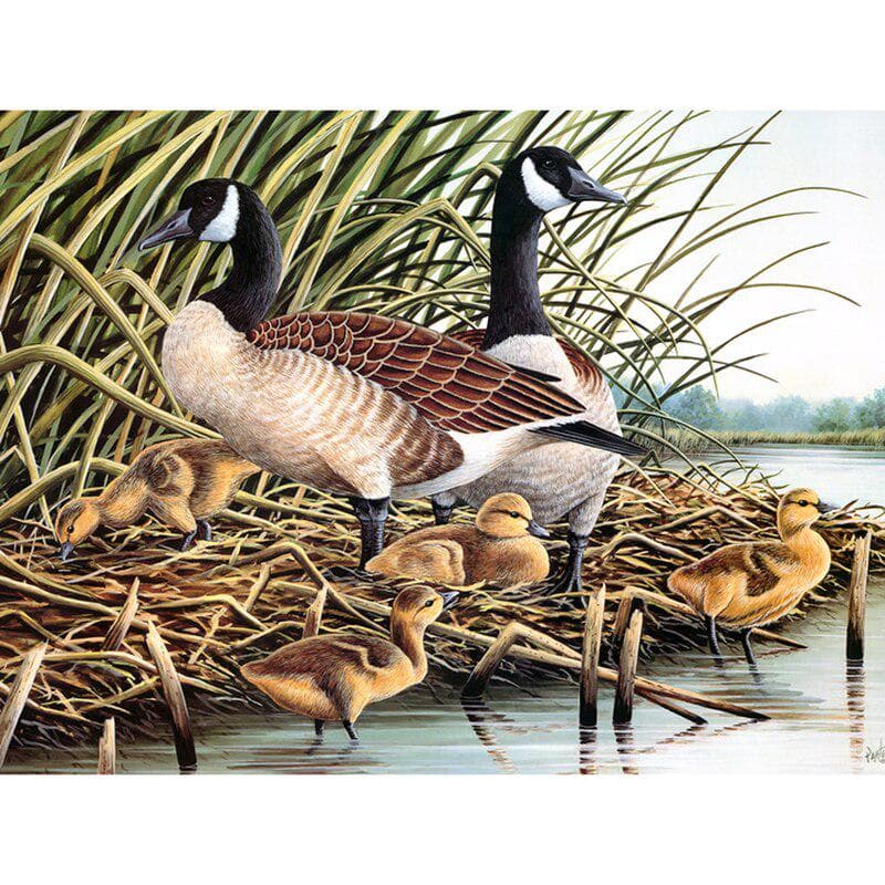 Full Round Drill Diamond Embroidery A Group of Geese 5D DIY Diamond Painting Cross Stitch Rhinestone 20X30CM