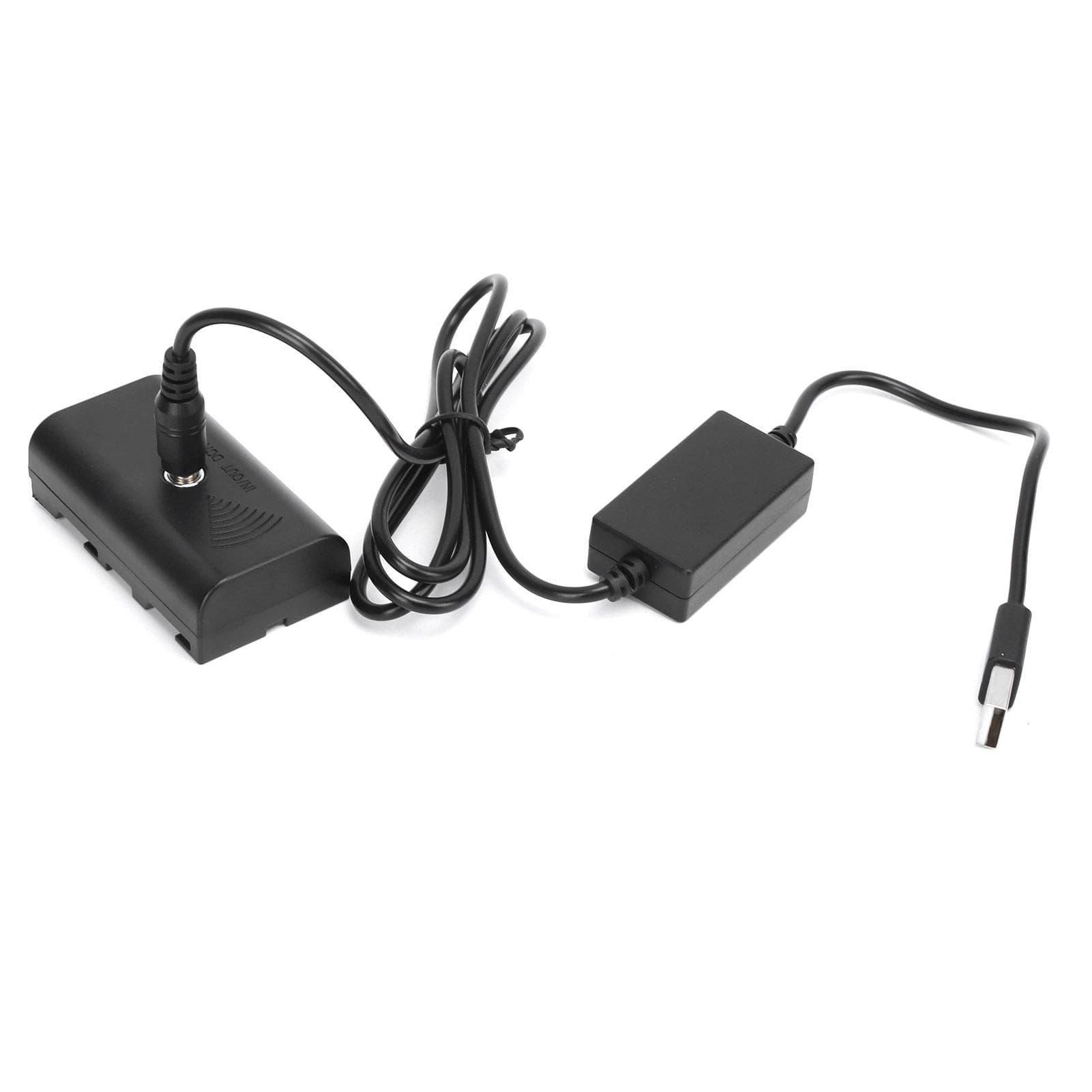 5‑5.5V USB Drive Cable Mobile Power Supply DC Coupler NP‑F550 Dummy Battery for Monitor Fill Light