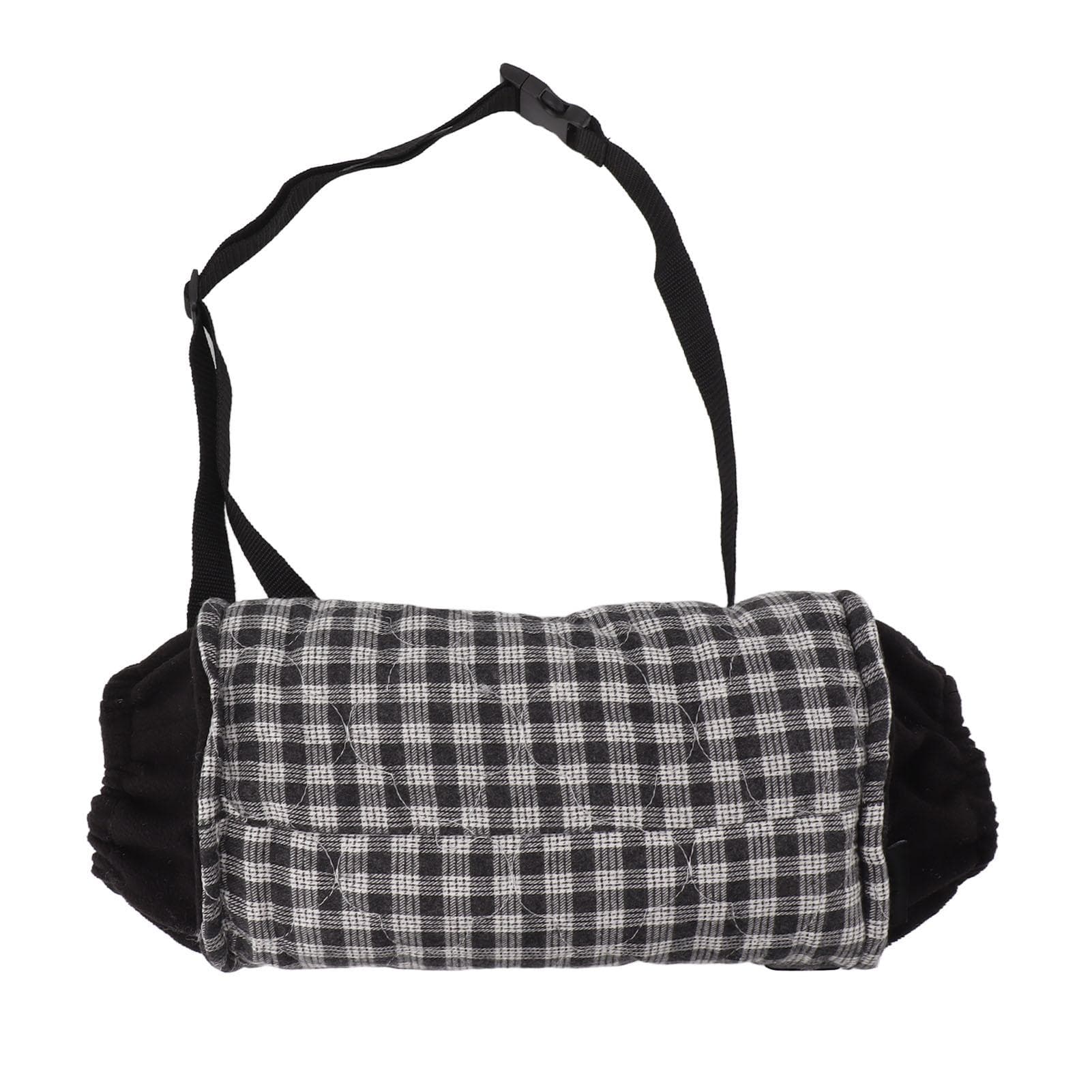 Hand Warmer Pouch Polyester Plaid USB Heated Adjustable Waterproof Hand Muff for Winter Cold