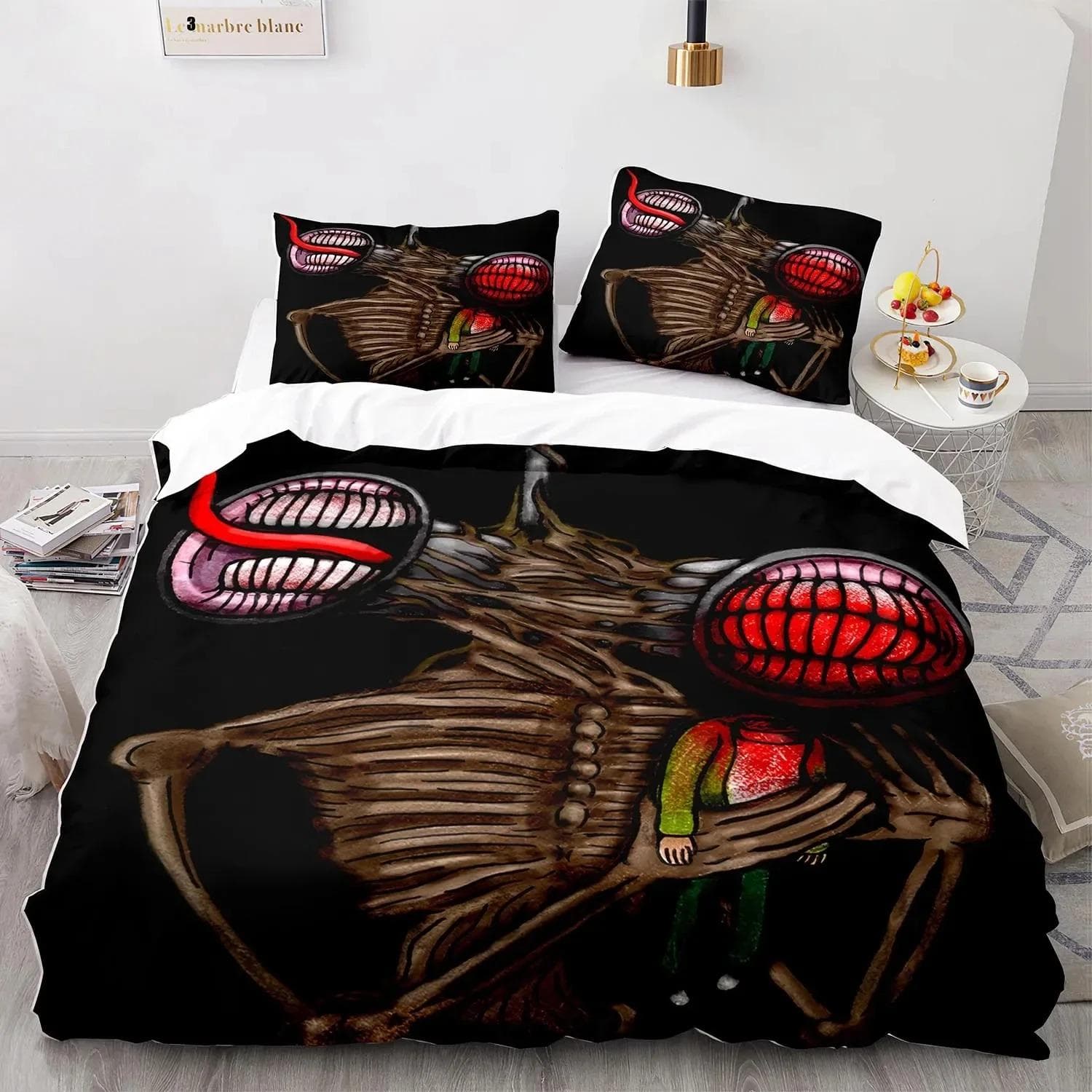 3D Print Siren Head Bedding Set Duvet Cover Bed Set Quilt Cover Pillowcase Comforter king Queen Size Boys Adult Bedding Set 70x133cm 2pcs