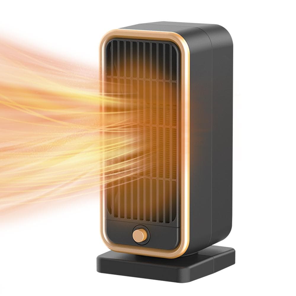 Space Heater 500W PTC Ceramic Low Noise Fast Heating Portable Personal Heater Fan with 30 Degrees US Plug black