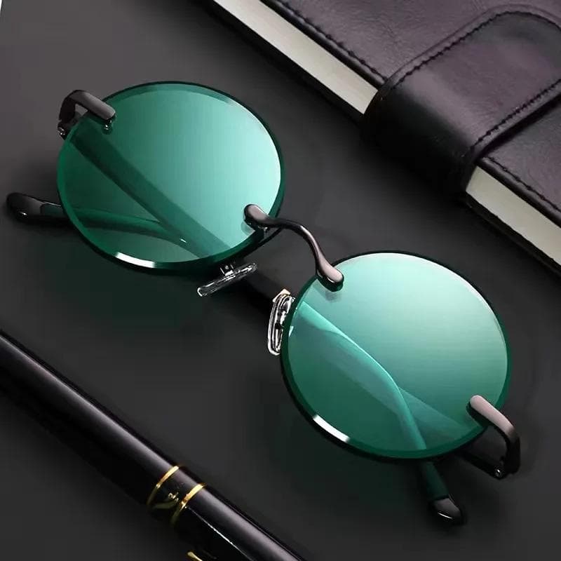 Mens Resin Sunglasses Frameless UV400 Protection Cool Summer Decorative Eyewear Lightweight Stylish Shades