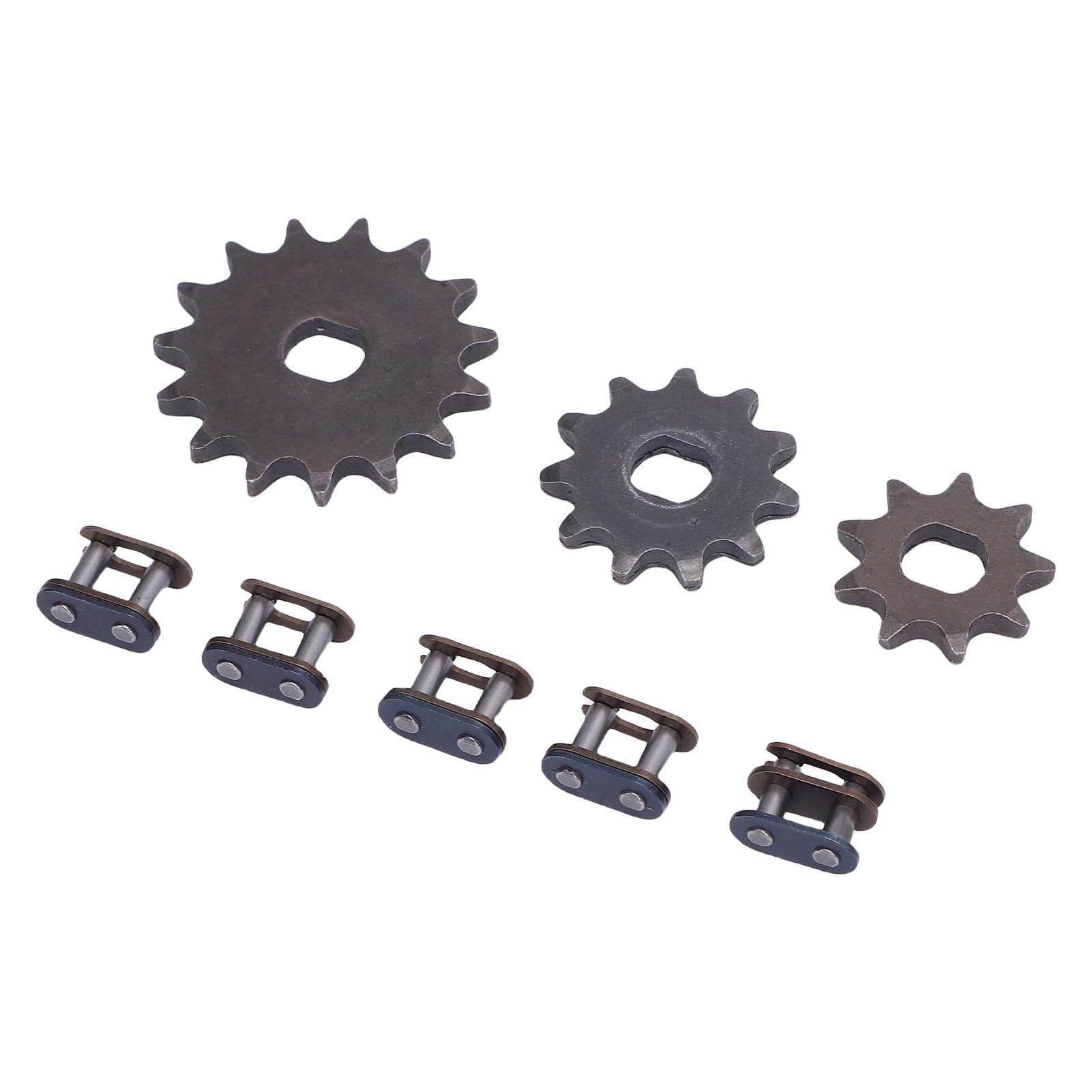 3 Pcs 9T 11T 15T Sprocket High Strength Steel Sprockets and Chain Master Links for T8F Chains