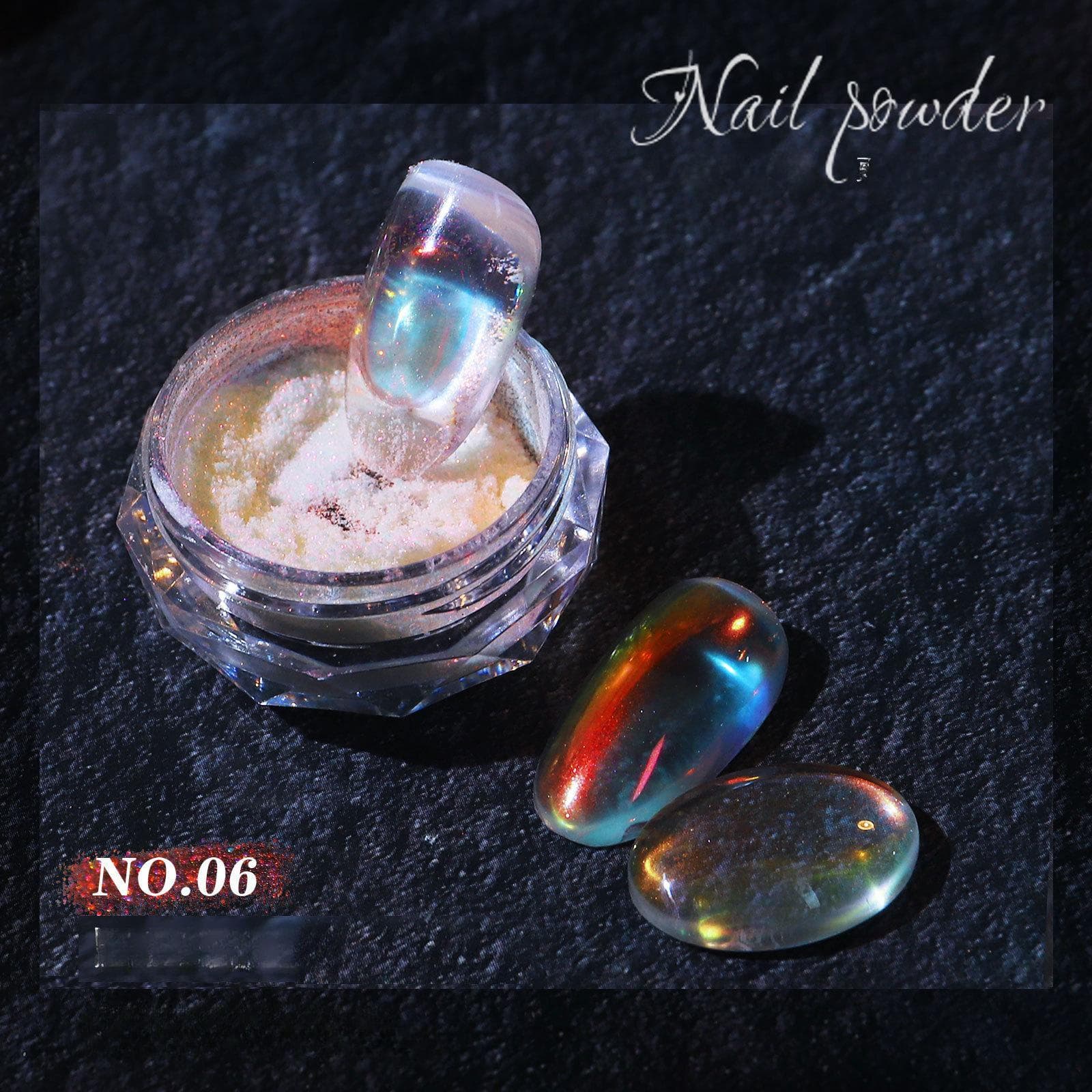 Aurora Mirror Glitter Nail Art Powder Ice Chameleon Rubbing Pigment Dust Sparkly Charm Nails Design DIY Decorations