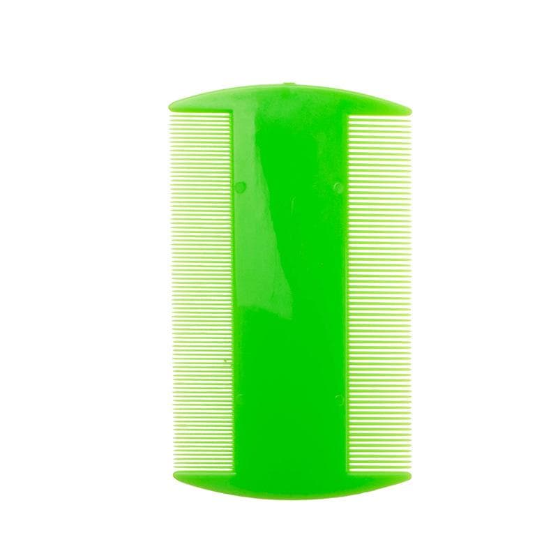 Pet Grooming Flea & Lice Comb, Double-Sided Fine Cat Hair Detangling Brush, Pet Fur Beauty Products green