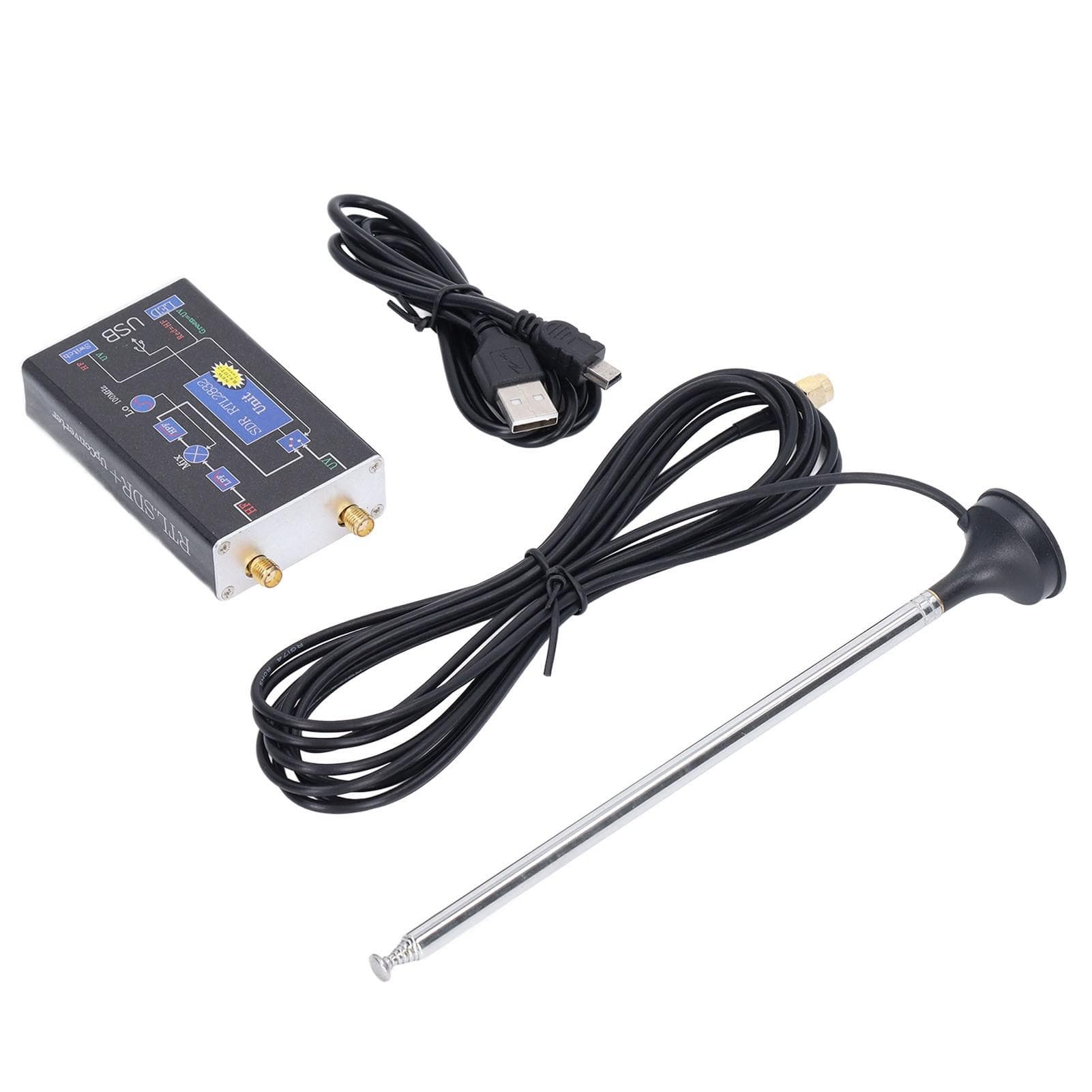 RTL SDR Receiver 100KHz?1.7GHz Software Radio Full Band USB Tuner Receiver for Aviation