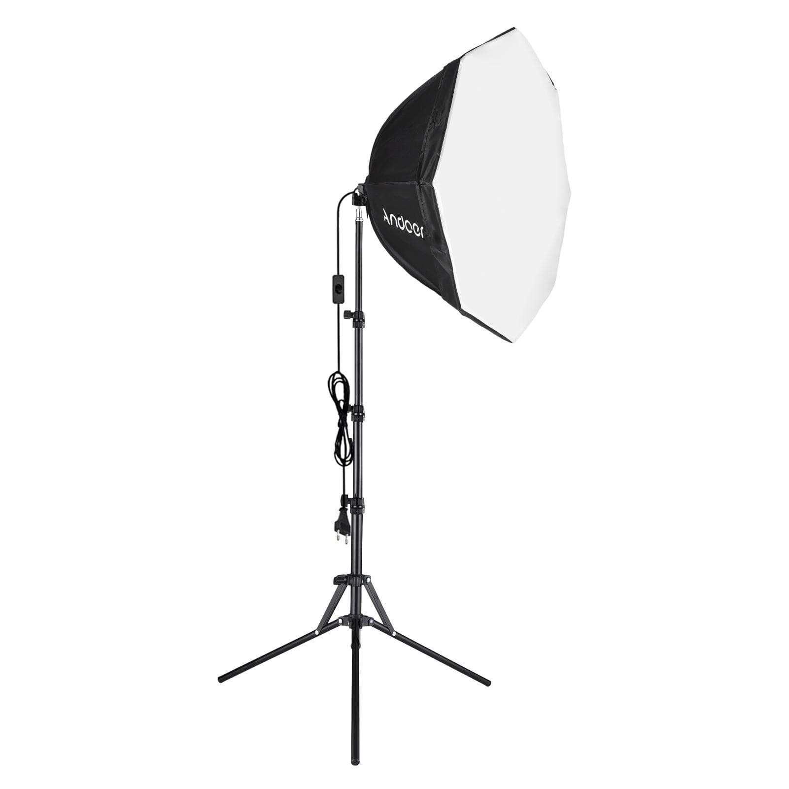 Andoer Studio Photography Softbox Kit with 70cm/28in Octagon Photography Softbox * 1 + 1.5M Metal EU