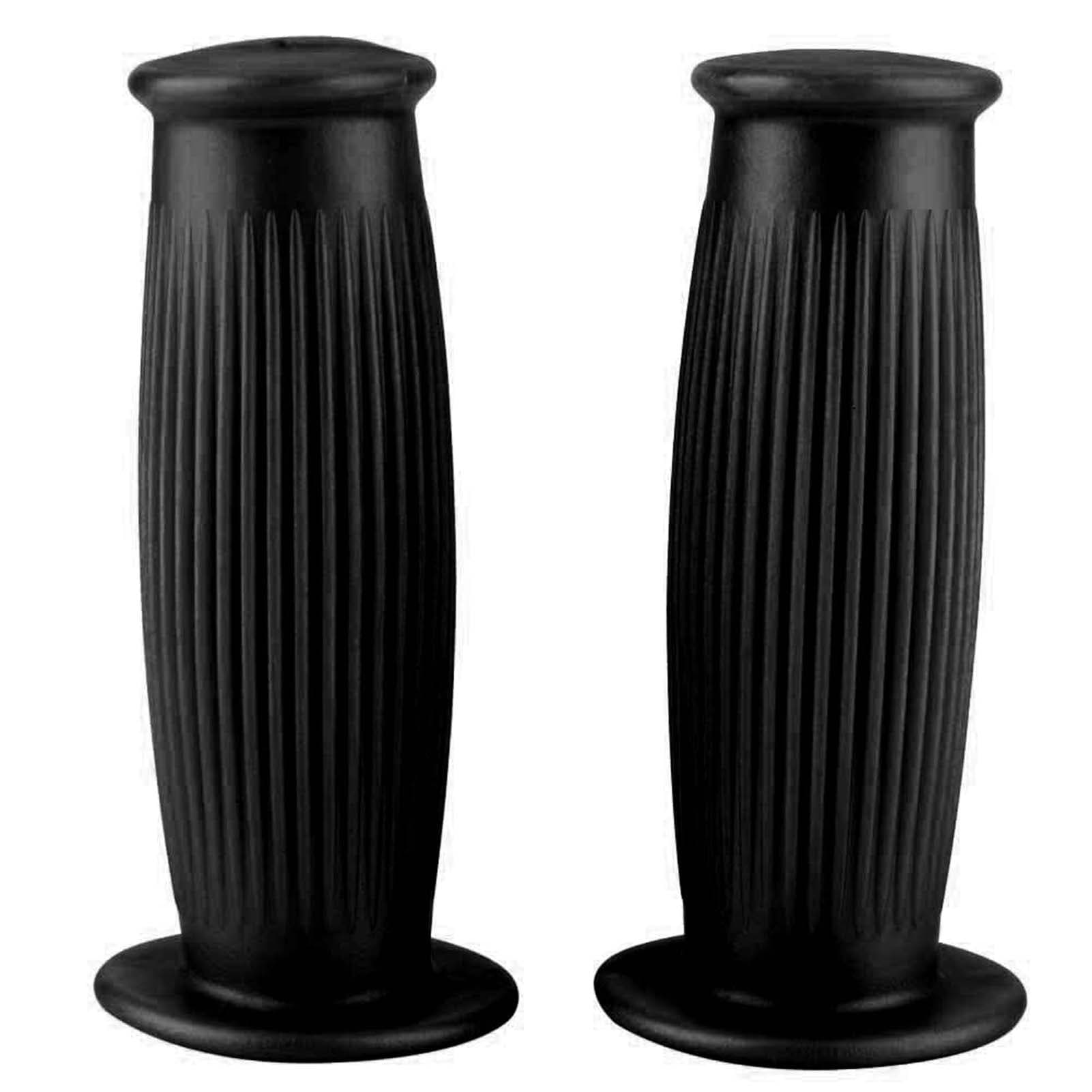 Pair of 1inch 2528mm Universal Motorcycle Vintage TPU Handle Handlebar Grip Black