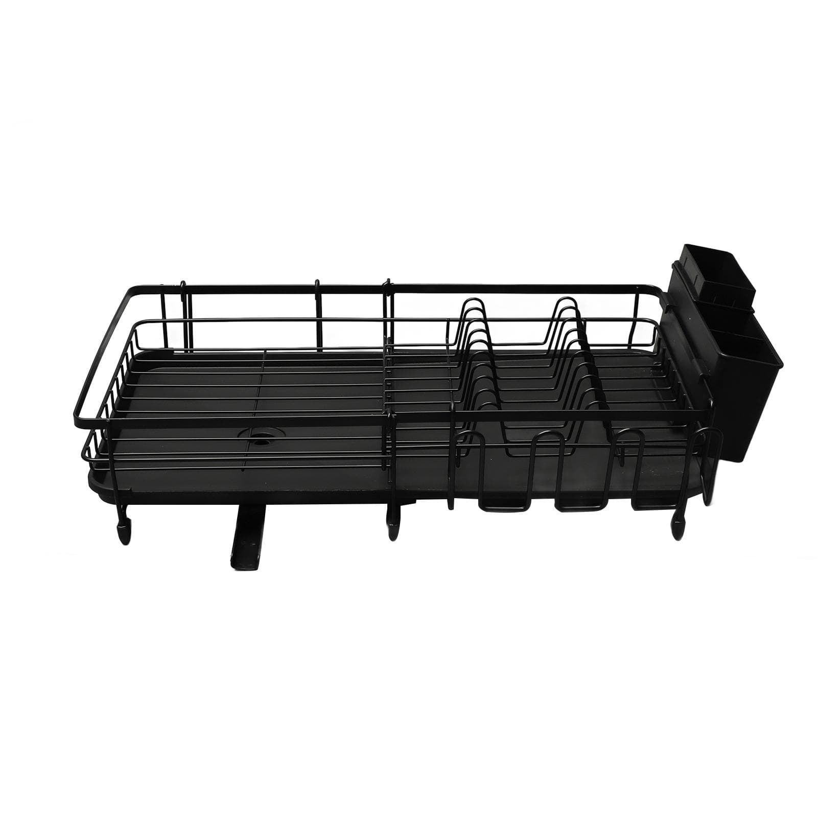 Dish Drying Rack Multifunction Rust Proof Expandable Plate Drainer with Utensil Holder for Kitchen