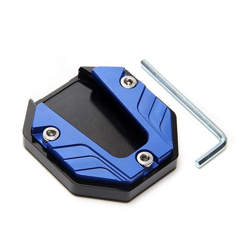 Scooter Motorcycle Bike Kickstand Extender Foot Side Stand Extension Pad Support blue