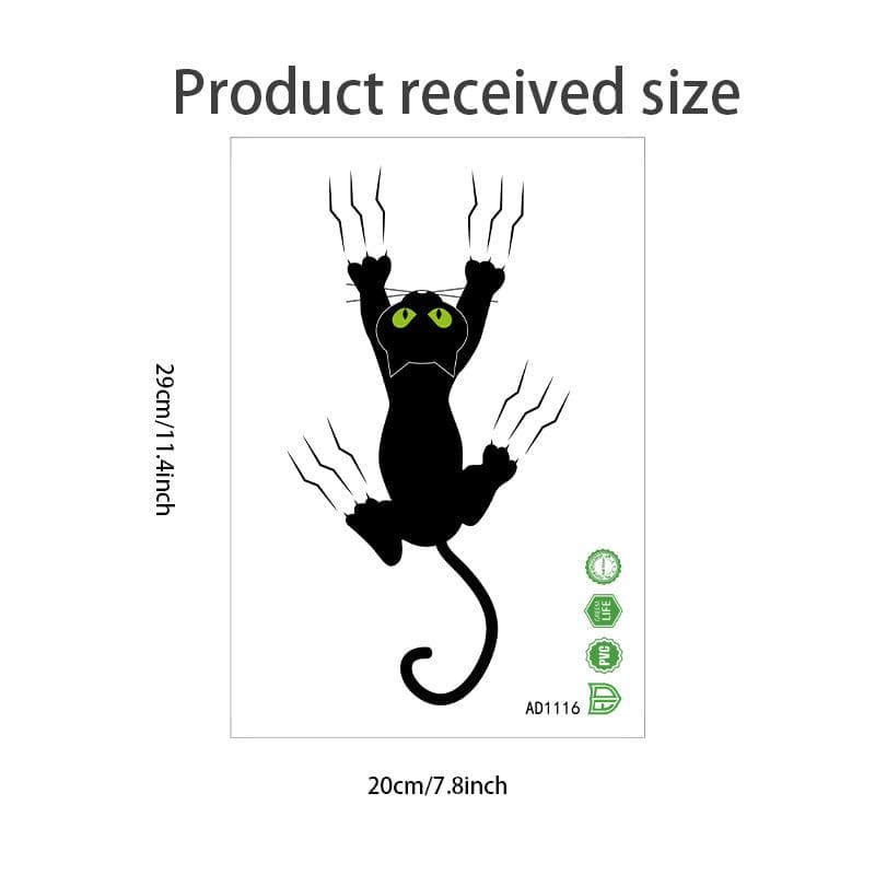 Creative Realistic Cute Cat Vision 3D Toilet Sticker Fun Animal Bathroom Toilet Lid Decor Self-adhesive PVC Waterproof Painting