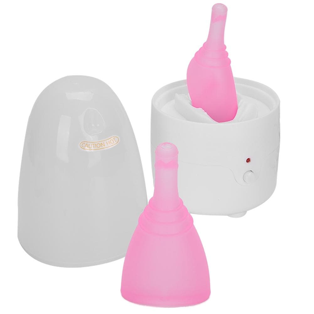 Menstrual Cup Set Silicone Reusable Menstrual Soft Cups Foldable Original Period CupsS x 2 US Plug