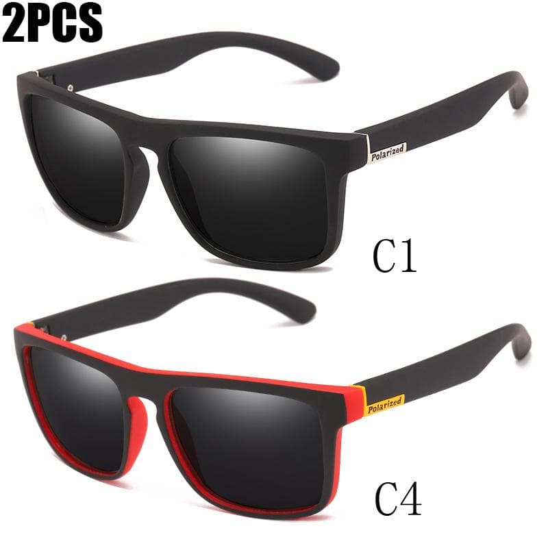 1PCS Unisex Plastic Square Frame Sunglasses UV Protection for Men Women Outdoor Hiking Travel Fishing Driving Fashion