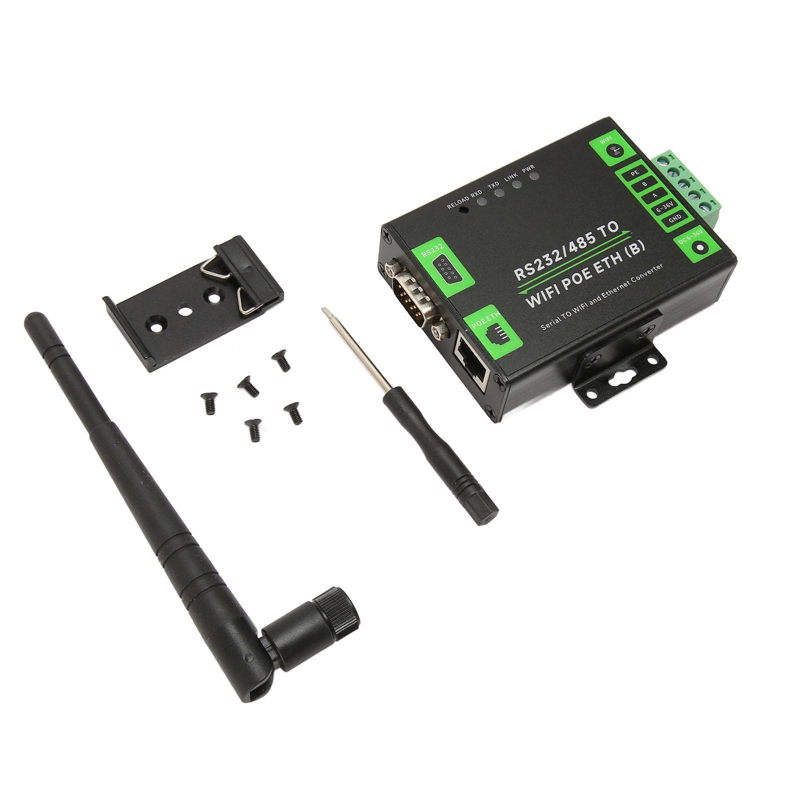 RS232 RS485 to WiFi POE Ethernet Serial Server Converter Multifunction Industrial Serial Port