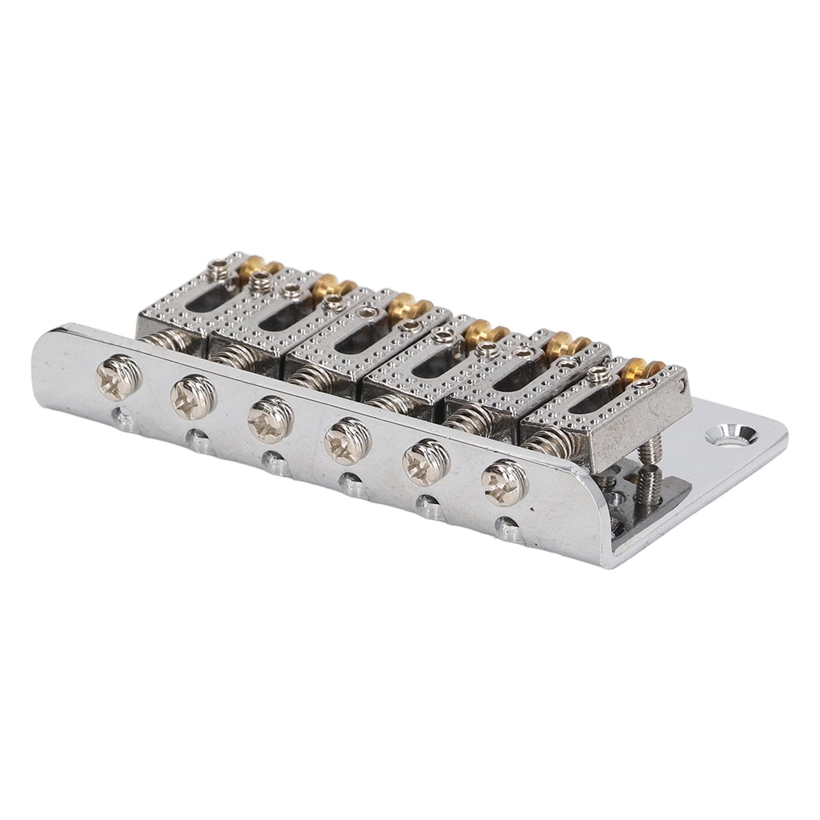 Hardtail Saddle Bridge 6 String 78mm Zinc Alloy Copper Electric Guitar Bridge for Replacement Black silver
