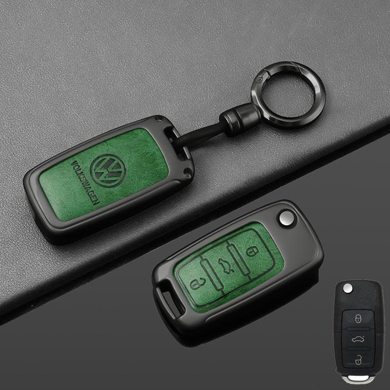 For VW Premium Leather Car Remote Key Case Cover For VW Volkswagen Polo Tiguan Passat B5 B6 B7 Golf 4 5 6 MK6 Jetta Lavida Acc