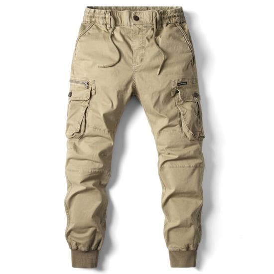 Cargo Pants Men Jogging Casual Pants Cotton Full Length Military Mens Streetwear Mens Work Tactical Trousers Plus Size 29 khaki