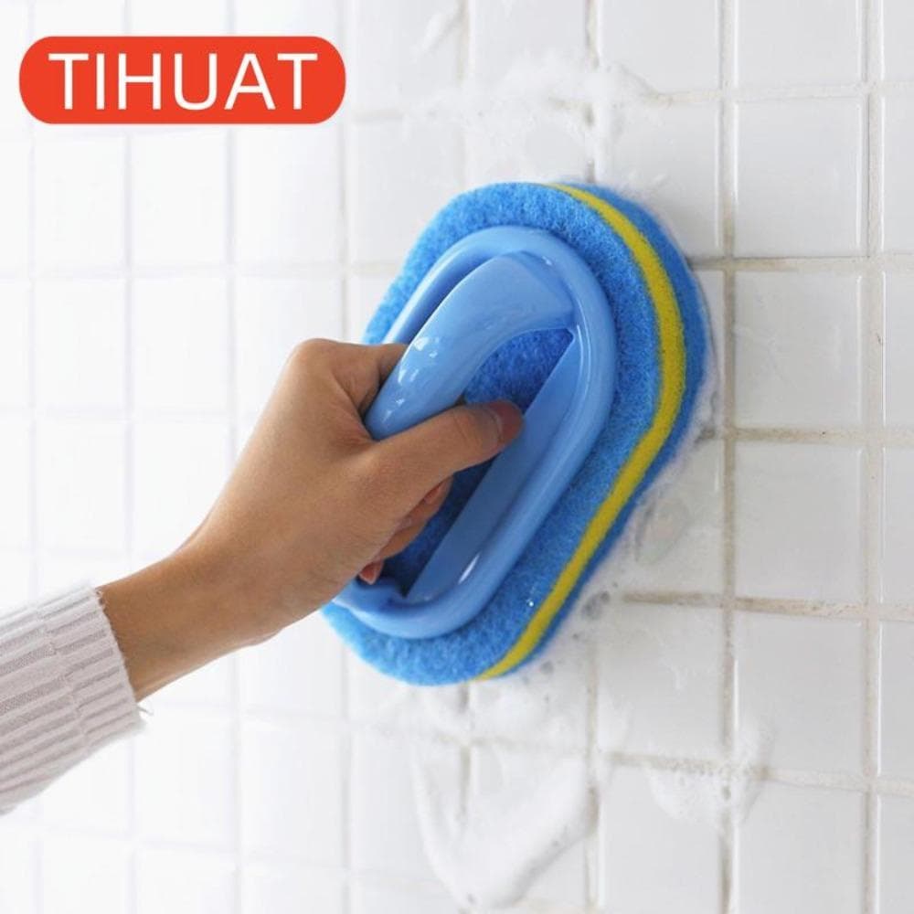 Hard Sponge with A Handle for Cleaning Tiles and Ceramic Slabs 14*8.5*8CM