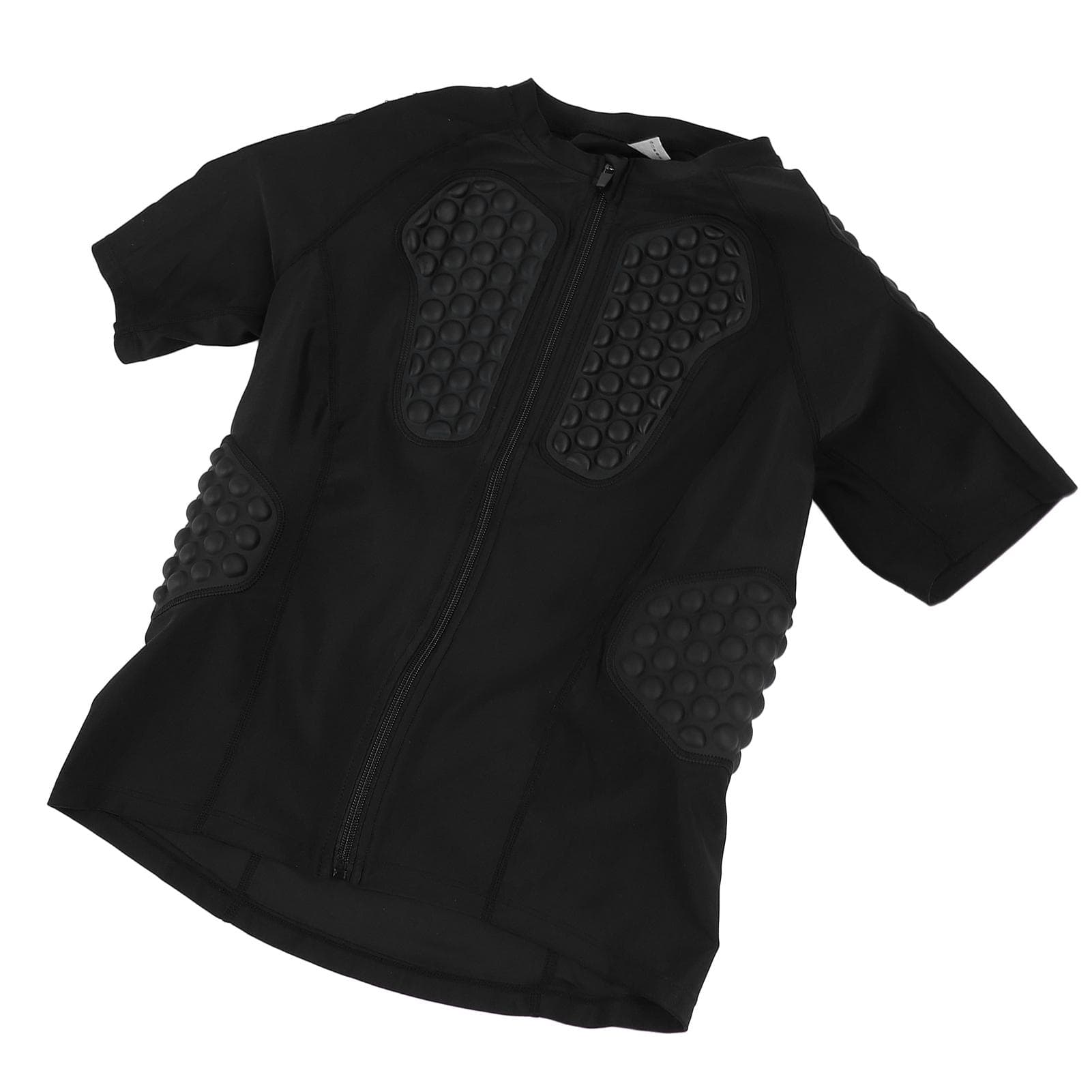 Adult Padded Goalkeeper Shirt with EVA Pads Protective Short Sleeve Goalie Jersey for Soccer L