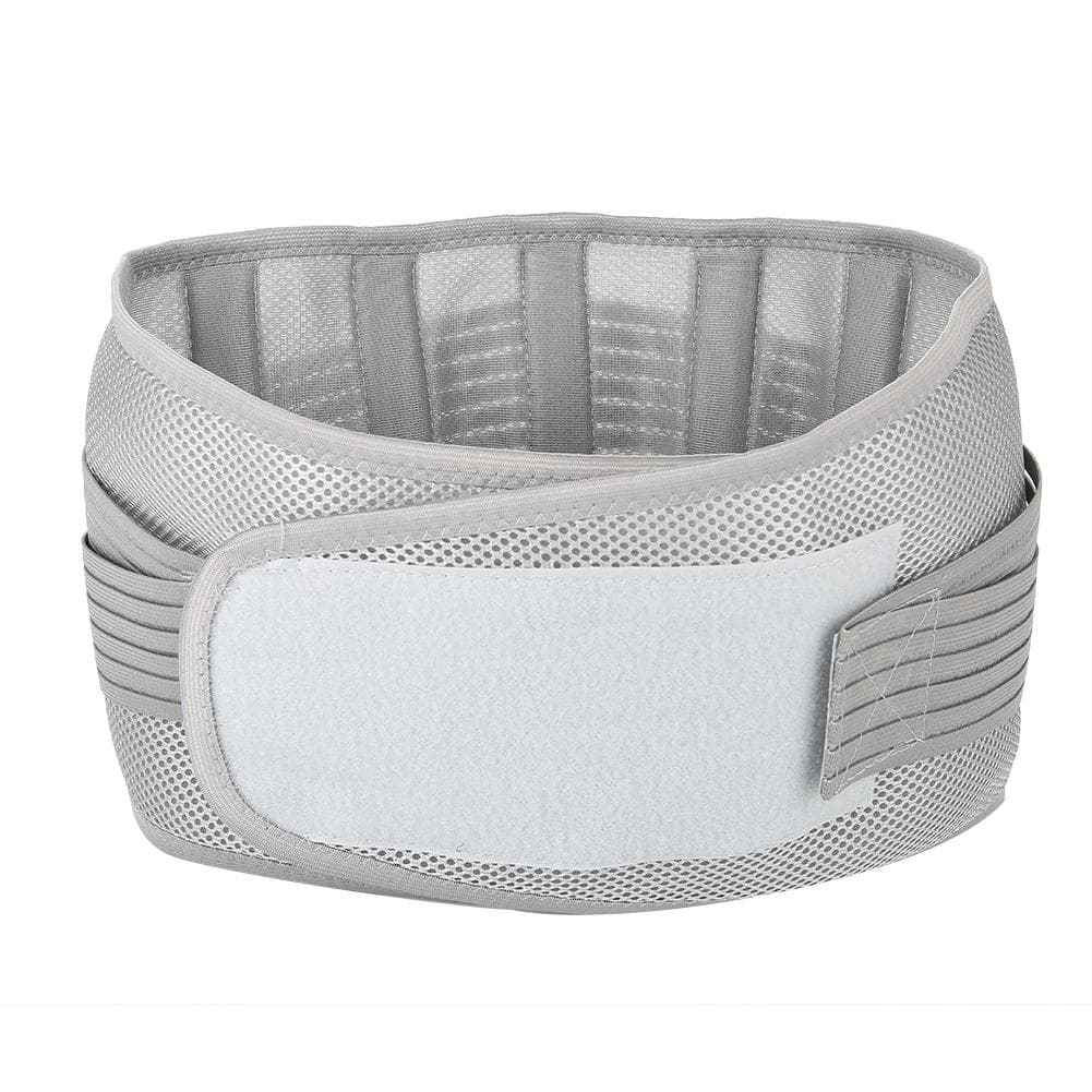 Grey Breathable Adjustable Abdominal Brace Support Belt for Waist Strain and Pain Relief (L) L(for 6.5-9kg)