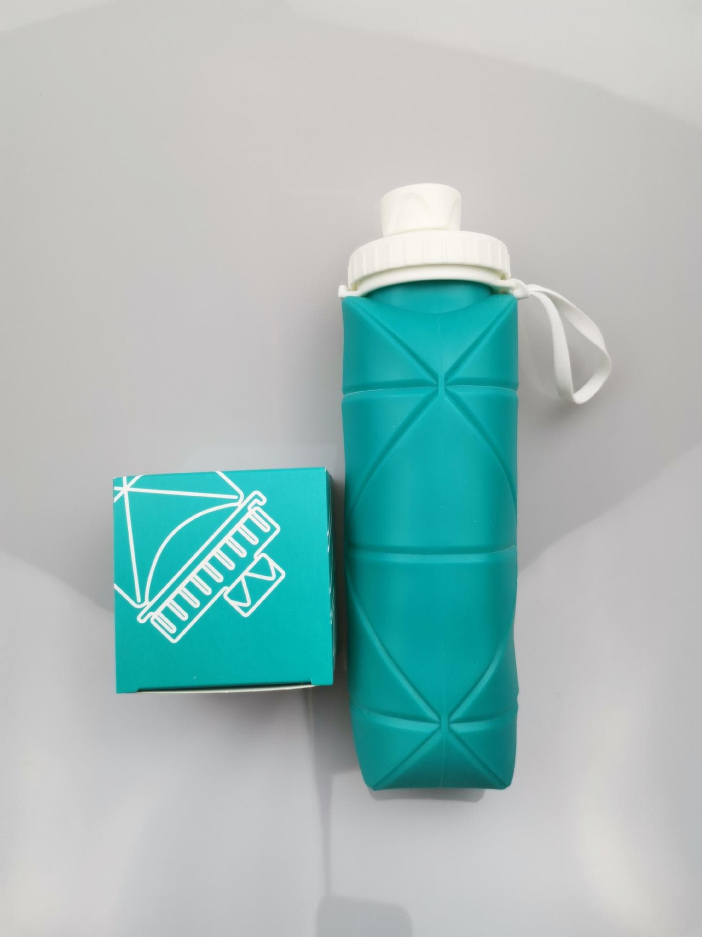 Portable Mini Silicone Folding Water Cup Outdoor Sports Large Capacity Telescopic Cup Compression 0 army green