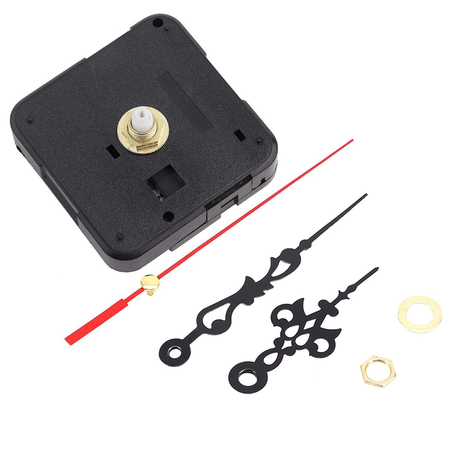 Black DIY Mechanism Quartz Clock Movement Parts Replacement Repair Tools Set Kit white