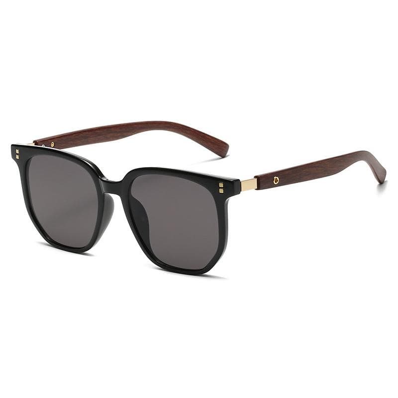 Classic Big Woodgrain Sunglasses Retro Oversize Square Sun Glasses Men Women Fashion Summer Vacation Driving Shades