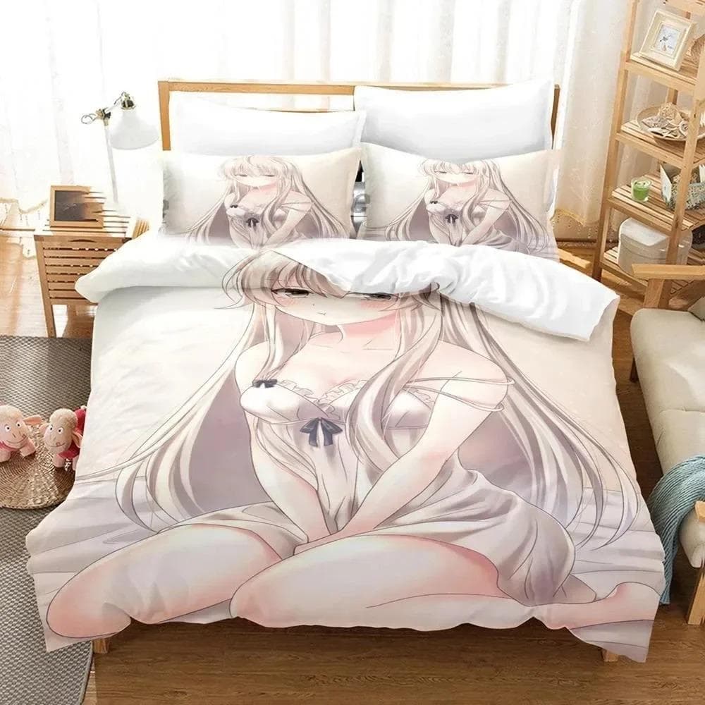 3D Anime Yosuga No Sora Kasugano Bedding Set Anime Duvet Cover Double Twin Full Queen King Adult Kids Quilt Cover Home Textiles 70x133cm 2pcs