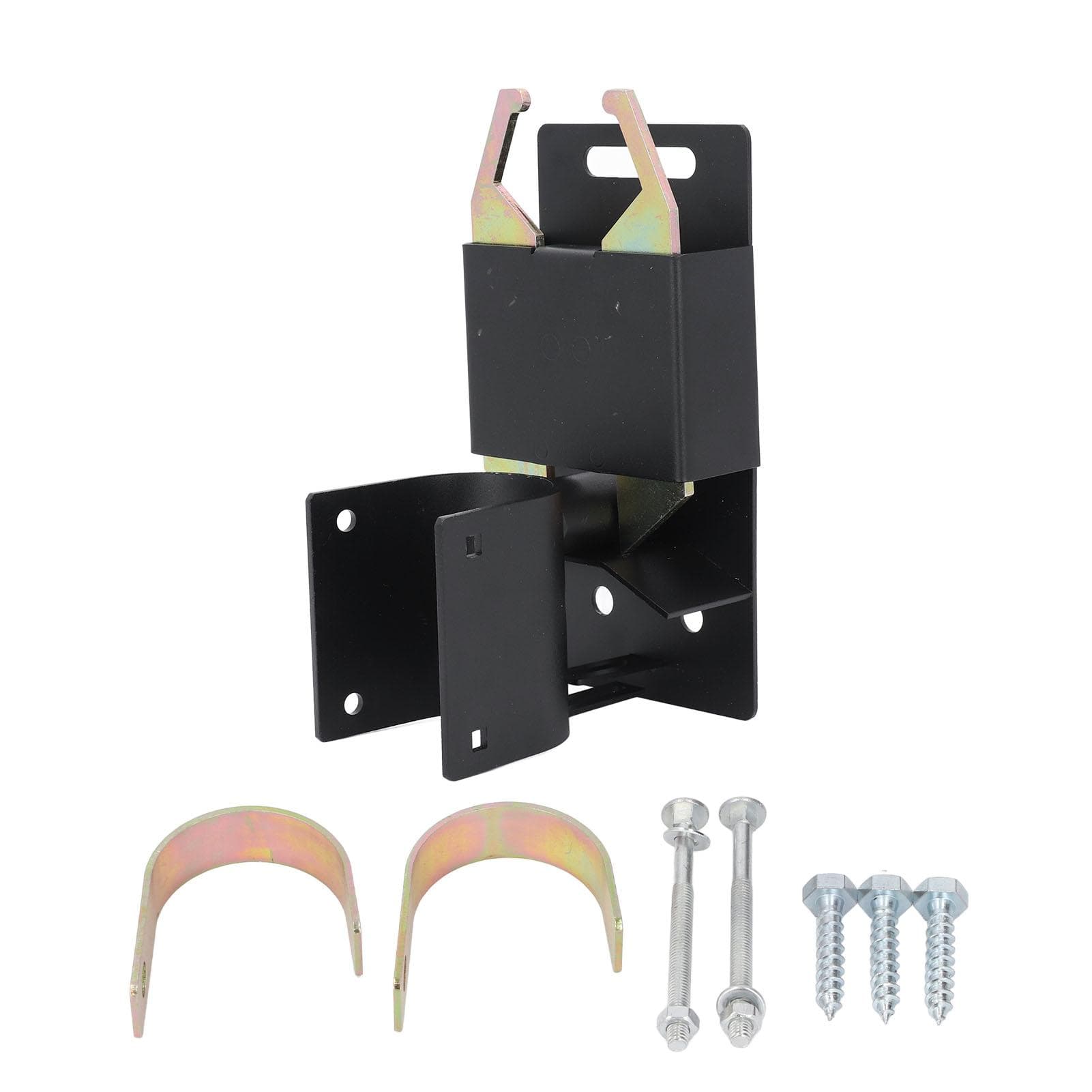 2 Way Gate Latch Lockable Anti Sag Sturdy Construction Black Farm Gate Latch for 1 5/8in to 2in