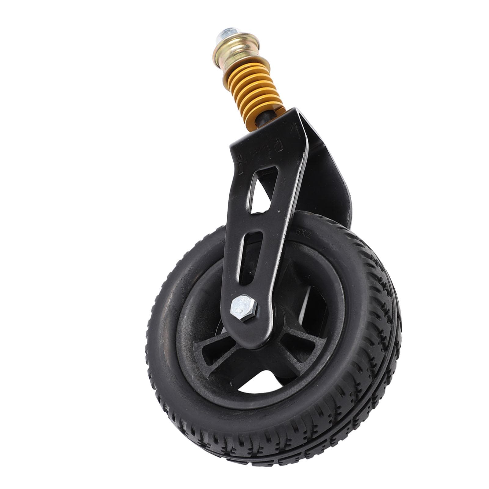 Wheelchair Front Wheel with Shock Absorbing Spring 360 Deg PU Hub Rollator Front Caster for