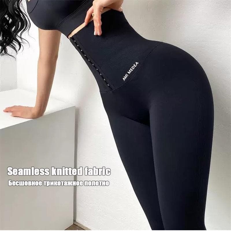 Twinso Slimming Pants Women Sports Legging Waist Trainer Lift Up Butt Lifter Sexy Shapewear Tummy Control Panties Winter Trouser S black