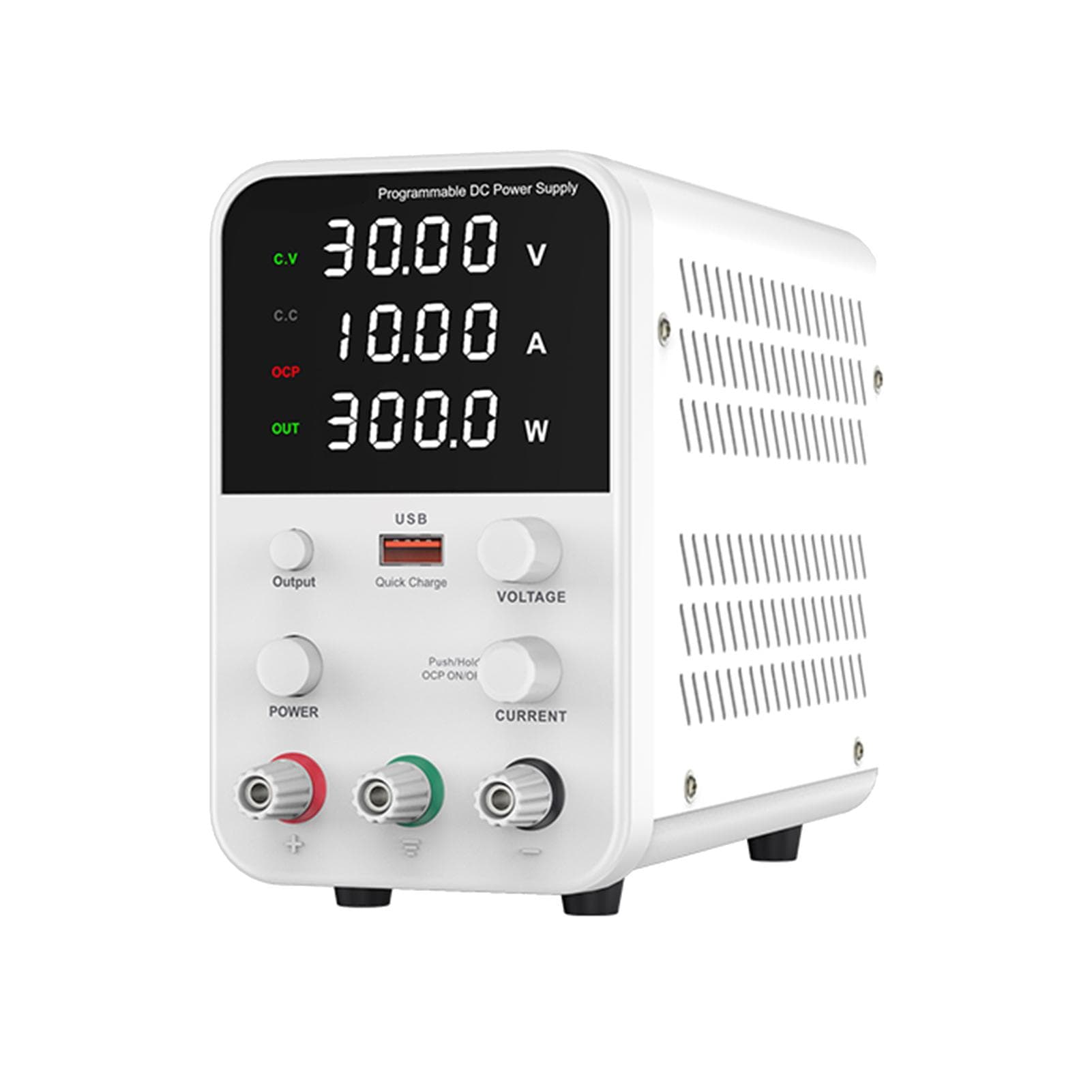 Bench DC Power Supply Variable 160V 2A Digital Display Adjustable Switching Regulated Power Supply US Plug 30V 10A white