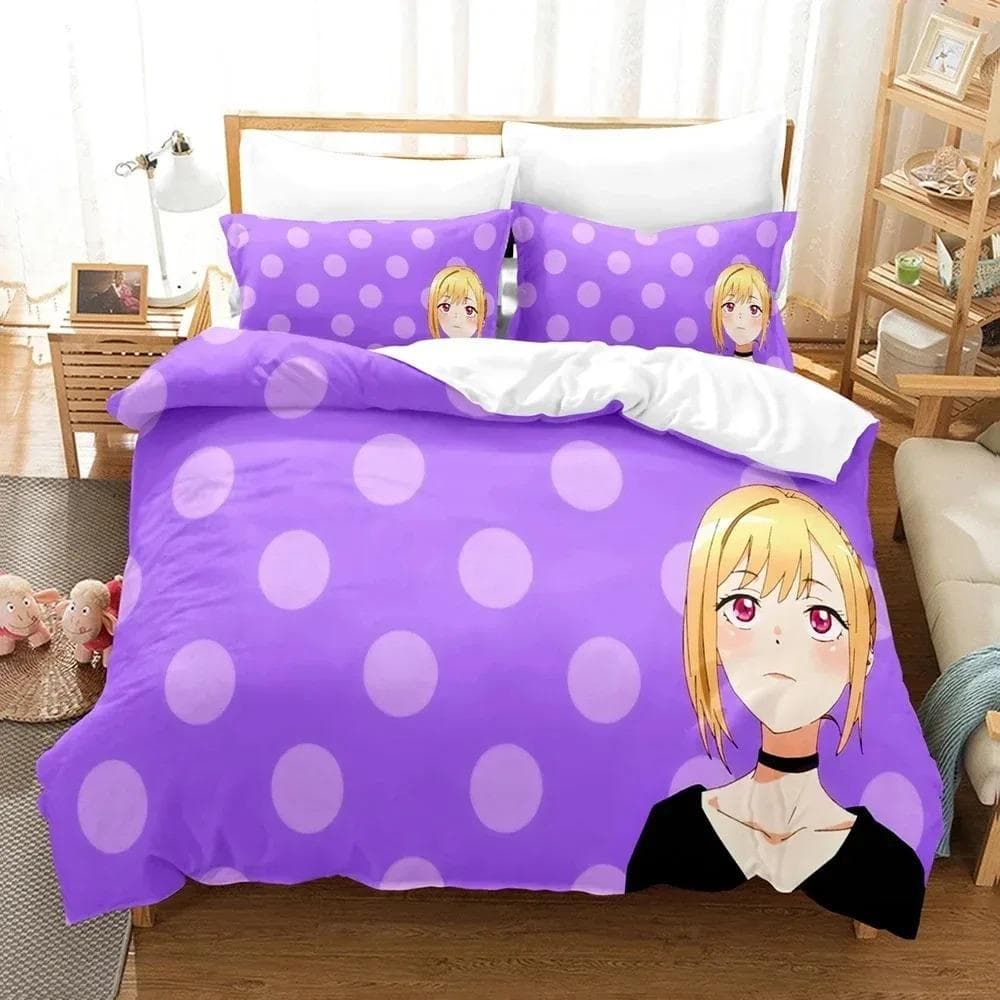 3D Printed My Dress Up Darling Bedding Set Anime Kitagawa Marin Duvet Cover Double Twin Full Queen King Adult Kids Quilt Cover 70x133cm 2pcs