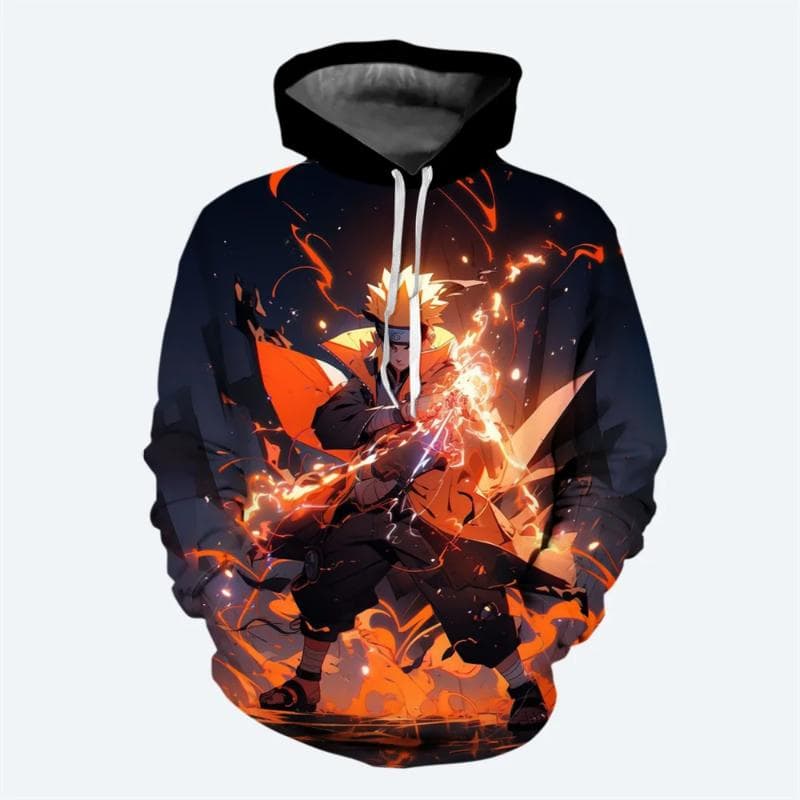 Uzumaki Naruto Boys Girls Hoodie MINISO Men's Hoodie 3D Print Fashion Pullovers Uchiha Sasuke Men's Hoodie Casual Men's Clothing L