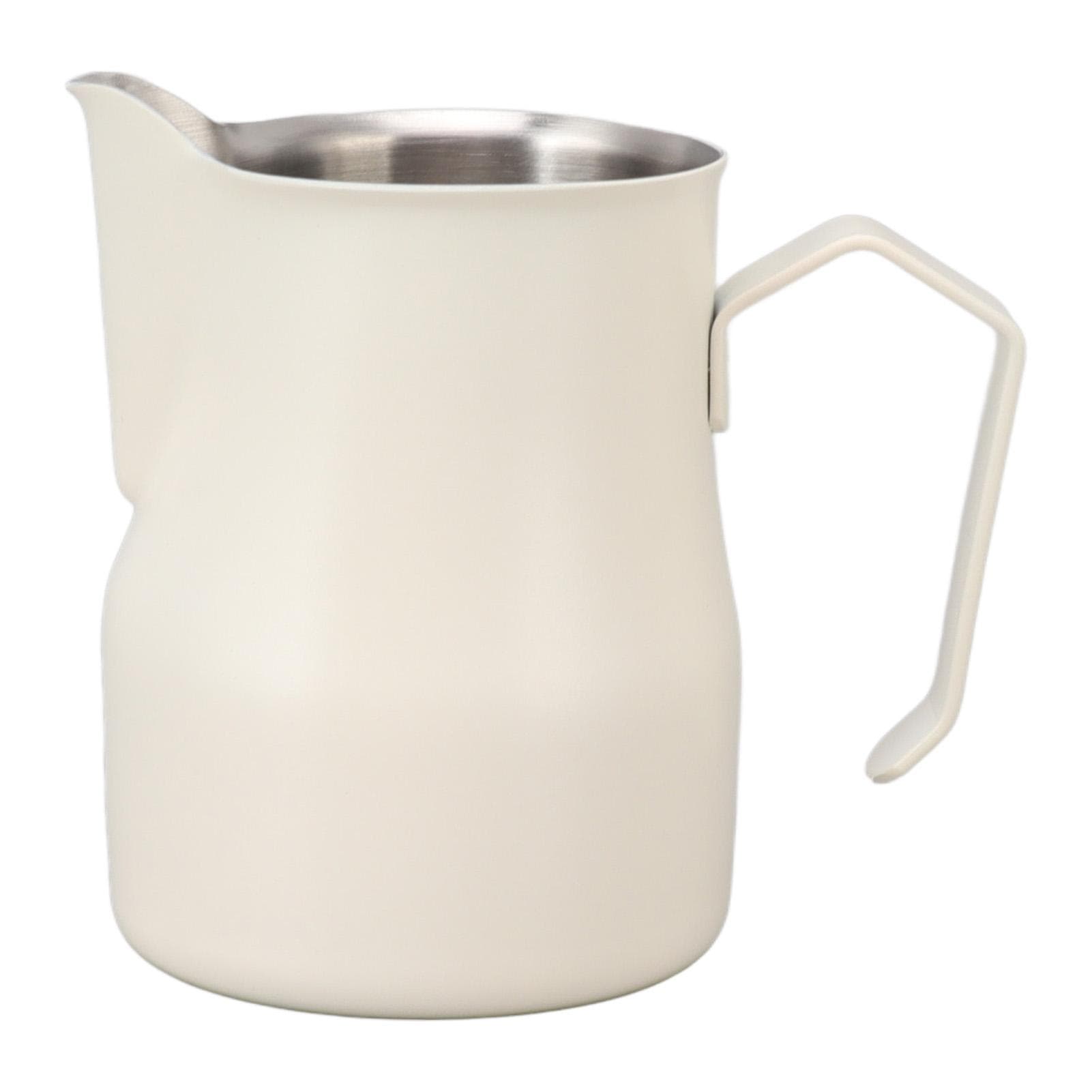 Milk Pitcher Cup 304 Stainless Steel Spout Mouth Scale Coffee Latte Pitcher Cup for Work Office L(for 6.5-9kg)
