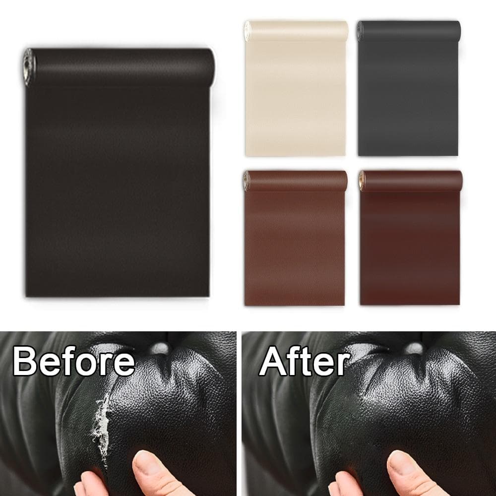 Self-Adhesive Leather Repair Patches PU Leather Fabric Stickers for Leather Clothes Sofa Car Seats Furniture Bags Repair Sticky 10X20cm grey